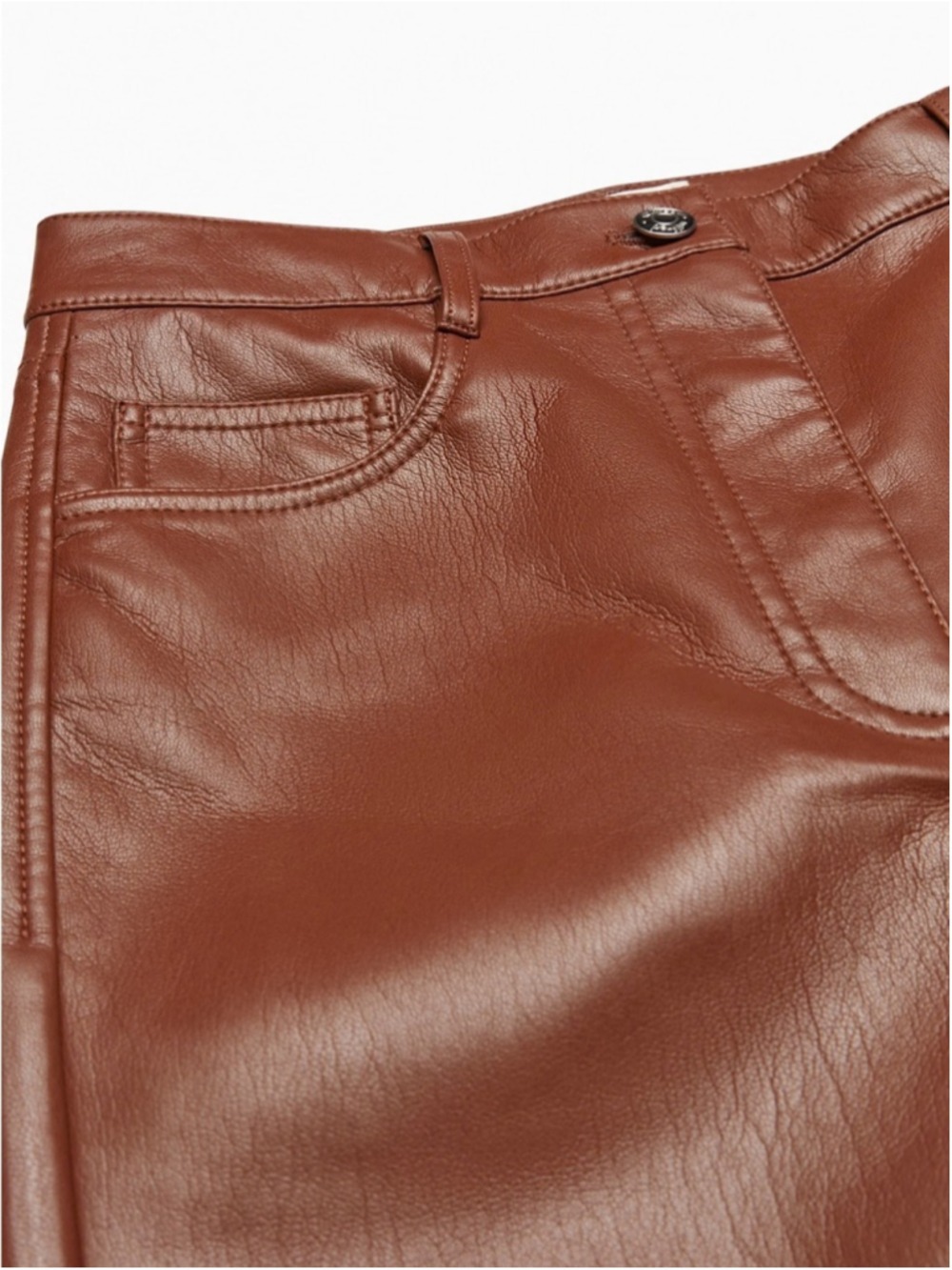 Aritzia The Melina Cropped Pant in Cognac Size 2 - Picture 7 of 15